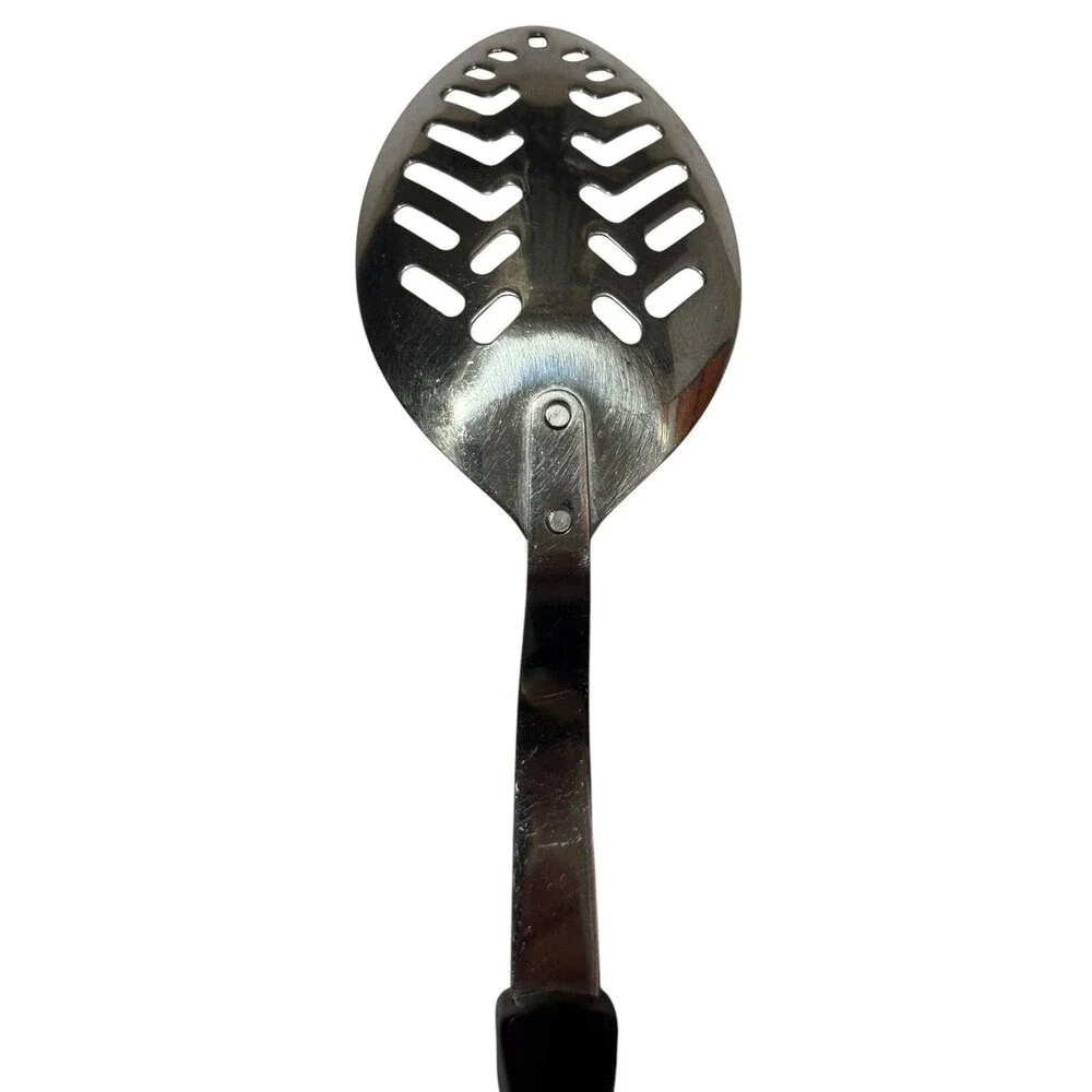 CUTCO #17 KL Slotted Spoon 12” Length Brown Orange Swirl Handle
